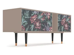 Móvel De Tv* Mueble de TV - 170х69х48 cm - T1 - Dark Peonies, Latte Bege
