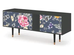 Clearance Mueble de TV - 170х69х48 cm - T1 - Dark Flower Bed, Antracite Cinza antracite