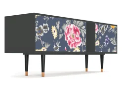 Clearance Mueble de TV - 170х69х48 cm - T1 - Dark Flower Bed, Antracite Cinza antracite