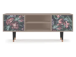 Móvel De Tv* Mueble de TV - 170х69х48 cm - T2 - Dark Peonies, Latte Bege