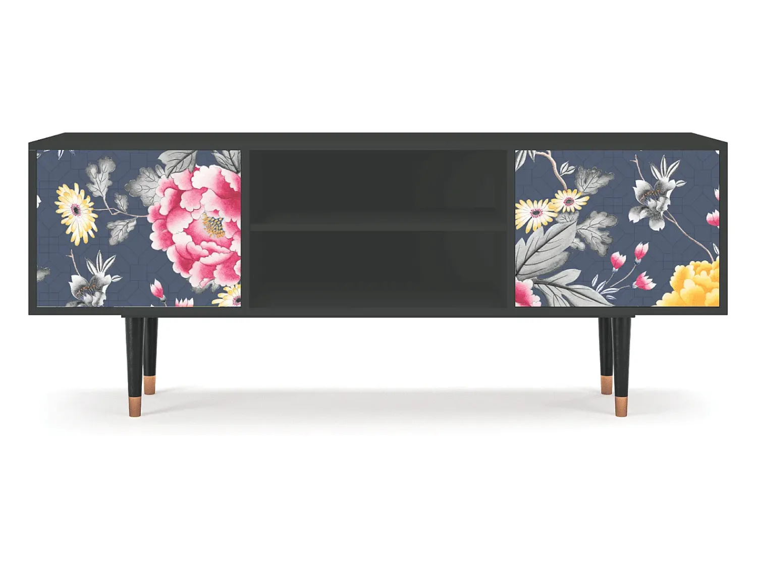 Mueble de TV - 170х69х48 cm - T2 - Dark Flower Bed, Antracite^ Móvel De Tv