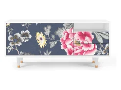 Móvel De Tv* Mueble de TV - 125х56х41 cm - T7 - Dark Flower Bed, Branco Bege