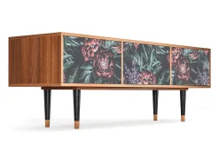 Mueble de TV - 170х59х48 cm - T4 - Dark Peonies, Nogueira^ Móvel De Tv
