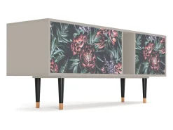 Móvel De Tv| Mueble de TV - 170х69х48 cm - T1 - Dark Peonies, Areia Bege