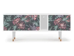 Mueble de TV - 170х69х48 cm - T1 - Dark Peonies, Branco^ Móvel De Tv