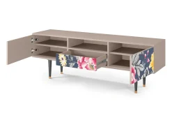 Best Mueble de TV - 170х59х41 cm - T6 - Dark Flower Bed, Latte Bege