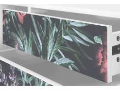 Móvel De Tv| Mueble de TV - 170х59х48 cm - T4 - Dark Peonies, Branco Bege