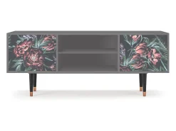 Mueble de TV - 170х69х48 cm - T2 - Dark Peonies, Cinza^ Móvel De Tv