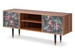Mueble de TV - 170х69х48 cm - T2 - Dark Peonies, Nogueira^ Móvel De Tv