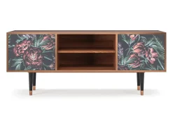Mueble de TV - 170х69х48 cm - T2 - Dark Peonies, Nogueira^ Móvel De Tv