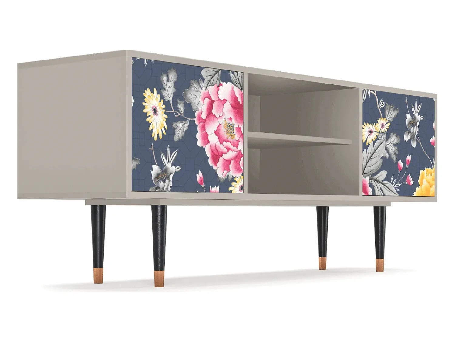 Mueble de TV - 170х69х48 cm - T2 - Dark Flower Bed, Areia^ Móvel De Tv