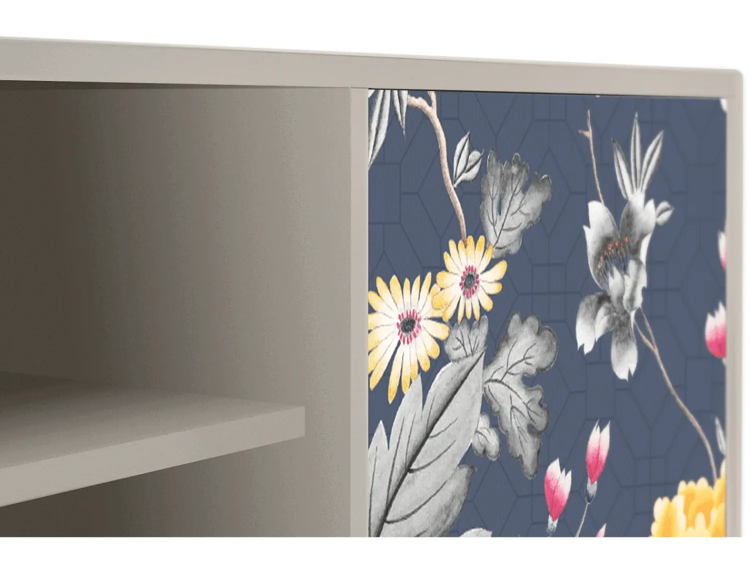 Mueble de TV - 170х69х48 cm - T2 - Dark Flower Bed, Areia^ Móvel De Tv