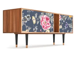 Discount Mueble de TV - 170х69х48 cm - T1 - Dark Flower Bed, Nogueira Castanho