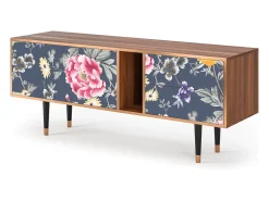 Discount Mueble de TV - 170х69х48 cm - T1 - Dark Flower Bed, Nogueira Castanho