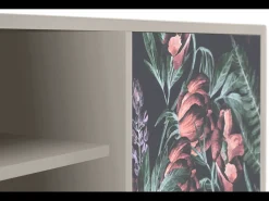 Móvel De Tv| Mueble de TV - 170х69х48 cm - T2 - Dark Peonies, Areia Bege
