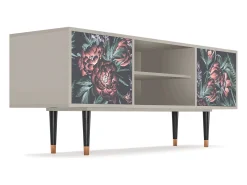 Móvel De Tv| Mueble de TV - 170х69х48 cm - T2 - Dark Peonies, Areia Bege