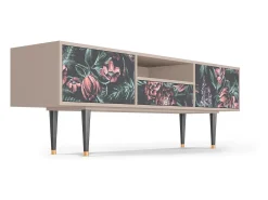 Online Mueble de TV - 170х59х41 cm - T6 - Dark Peonies, Latte Bege