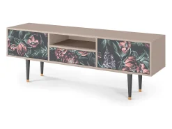 Online Mueble de TV - 170х59х41 cm - T6 - Dark Peonies, Latte Bege
