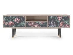 Online Mueble de TV - 170х59х41 cm - T6 - Dark Peonies, Latte Bege