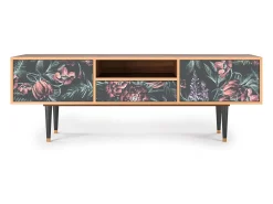 Hot Mueble de TV - 170х59х41 cm - T6 - Dark Peonies, Nogueira Castanho