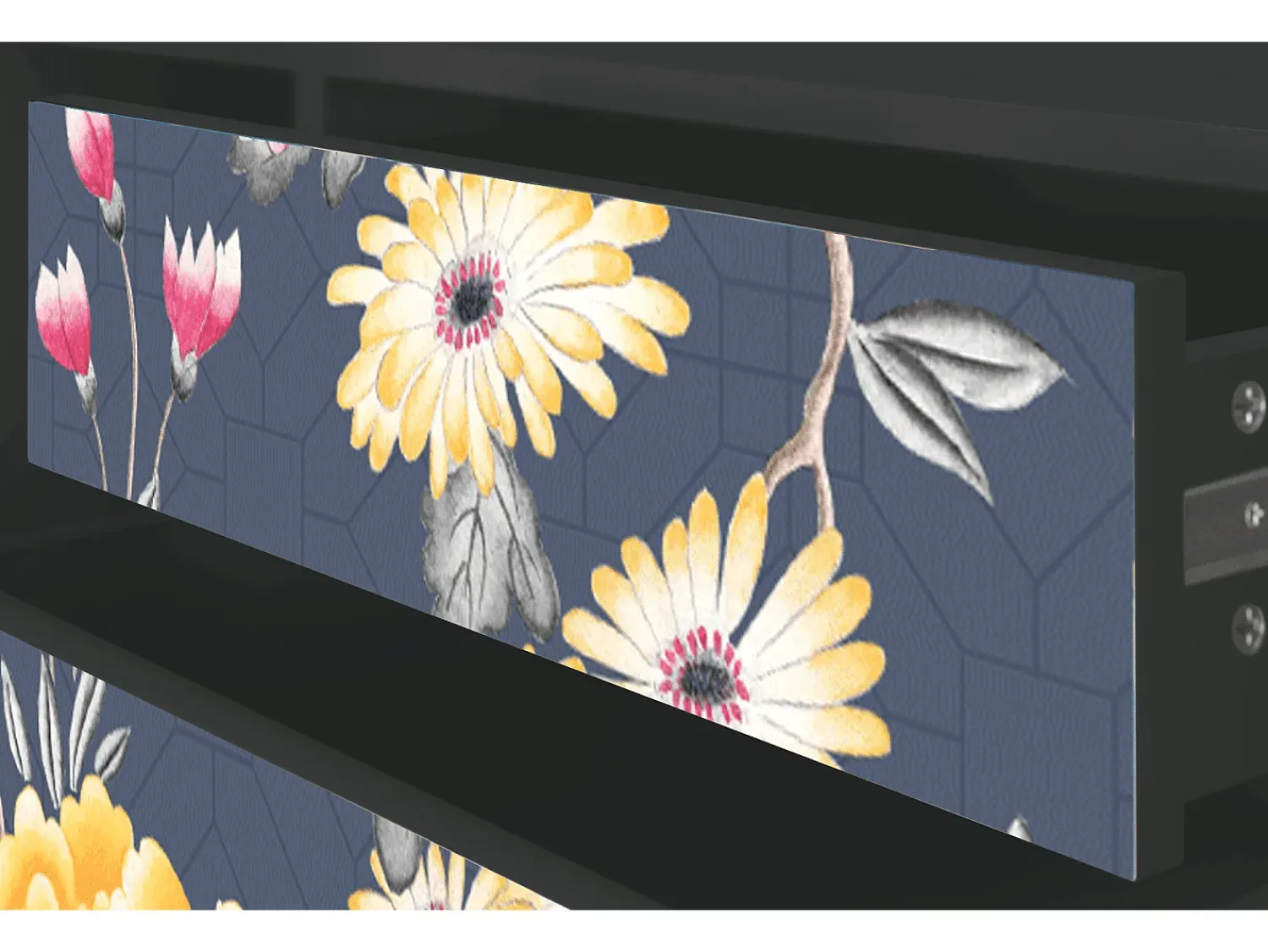 Mueble de TV - 170х59х48 cm - T4 - Dark Flower Bed, Antracite^ Móvel De Tv