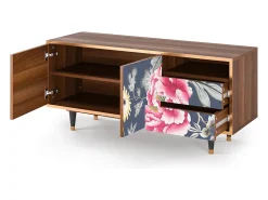 Best Mueble de TV - 125х56х41 cm - T7 - Dark Flower Bed, Nogueira Castanho