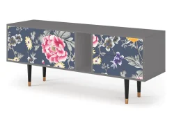 Mueble de TV - 170х69х48 cm - T1 - Dark Flower Bed, Cinza^ Móvel De Tv