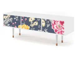 Móvel De Tv* Mueble de TV - 170х59х48 cm - T4 - Dark Flower Bed, Branco Bege