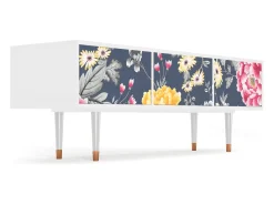 Móvel De Tv* Mueble de TV - 170х59х48 cm - T4 - Dark Flower Bed, Branco Bege