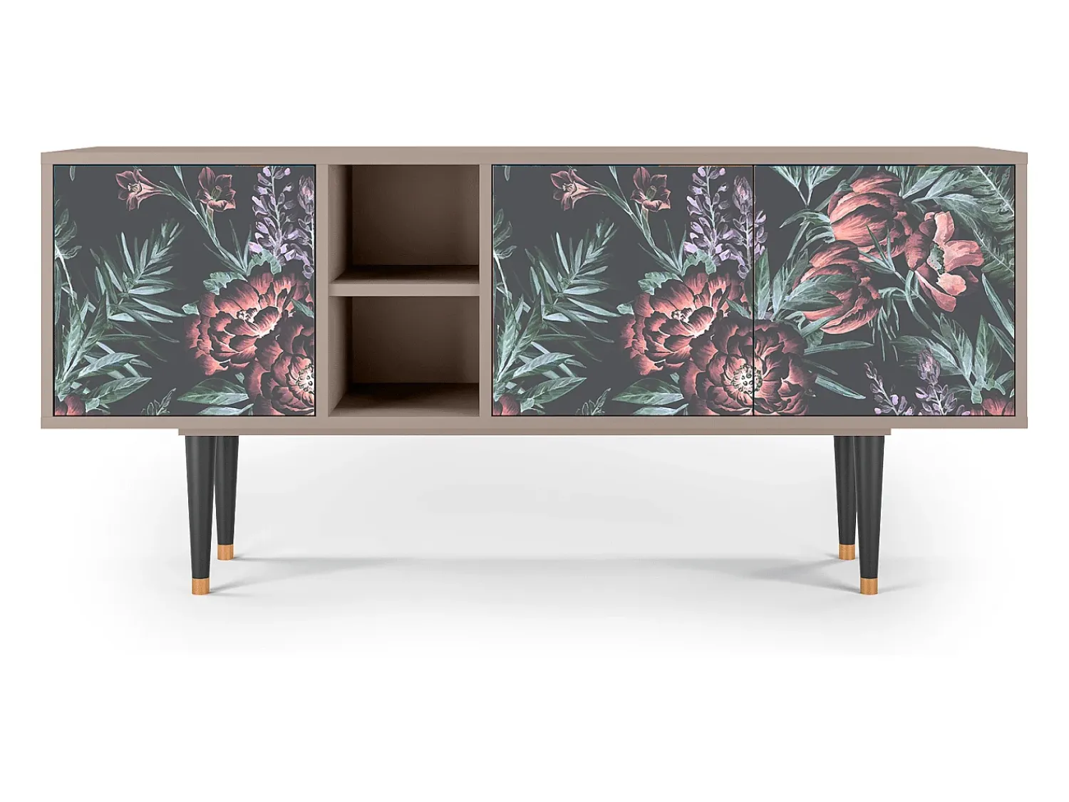 Mueble de TV - 150х69х41 cm - T5 - Dark Peonies, Latte^ Móvel De Tv