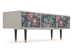 Móvel De Tv| Mueble de TV - 170х59х48 cm - T4 - Dark Peonies, Areia Bege