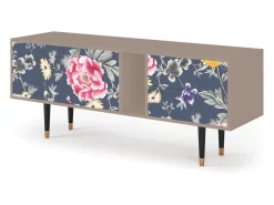 Móvel De Tv* Mueble de TV - 170х69х48 cm - T1 - Dark Flower Bed, Latte Bege