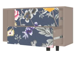 Móvel De Tv* Mueble de TV - 170х69х48 cm - T1 - Dark Flower Bed, Latte Bege