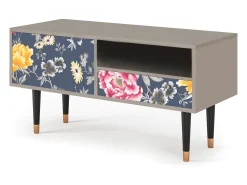 Móvel De Tv| Mueble de TV - 115х59х48 cm - T3 - Dark Flower Bed, Areia Bege