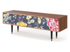 Móvel De Tv* Mueble de TV - 170х59х48 cm - T4 - Dark Flower Bed, Nogueira Castanho