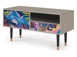 Sale Mueble de TV - 115х59х48 cm - T3 - Davos Winter, Areia Bege