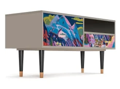 Sale Mueble de TV - 115х59х48 cm - T3 - Davos Winter, Areia Bege