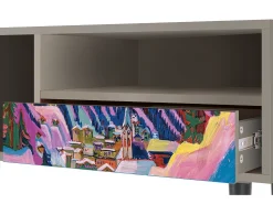 Sale Mueble de TV - 115х59х48 cm - T3 - Davos Winter, Areia Bege