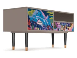 Discount Mueble de TV - 115х59х48 cm - T3 - Davos Winter, Latte Bege