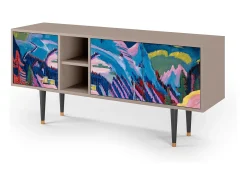 Móvel De Tv| Mueble de TV - 150х69х41 cm - T5 - Davos Winter, Latte Bege