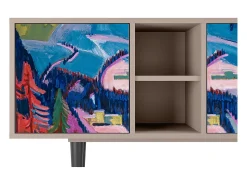 Móvel De Tv| Mueble de TV - 150х69х41 cm - T5 - Davos Winter, Latte Bege