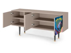 Móvel De Tv| Mueble de TV - 150х69х41 cm - T5 - Davos Winter, Latte Bege
