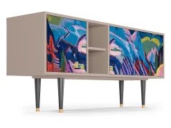 Móvel De Tv| Mueble de TV - 150х69х41 cm - T5 - Davos Winter, Latte Bege