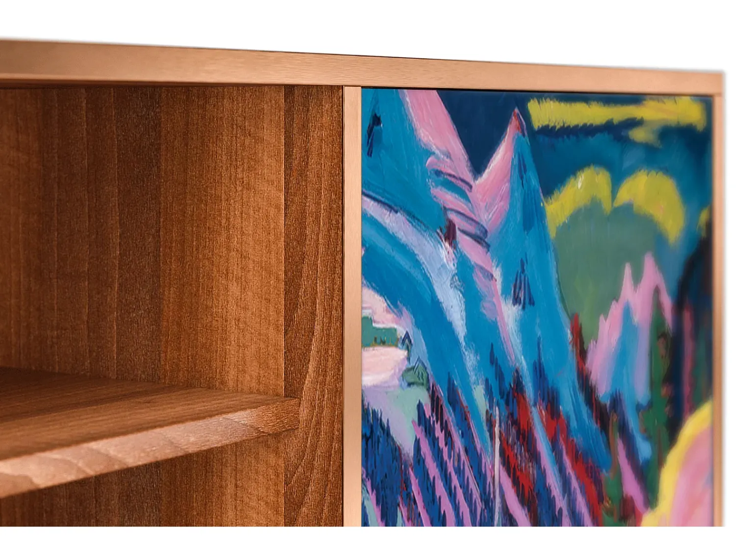 Móvel De Tv| Mueble de TV - 170х69х48 cm - T2 - Davos Winter, Nogueira Castanho