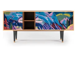Best Mueble de TV - 150х69х41 cm - T5 - Davos Winter, Nogueira Castanho