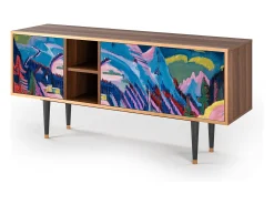 Best Mueble de TV - 150х69х41 cm - T5 - Davos Winter, Nogueira Castanho