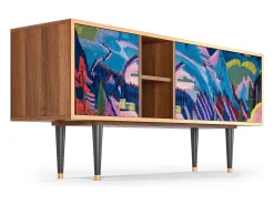 Best Mueble de TV - 150х69х41 cm - T5 - Davos Winter, Nogueira Castanho