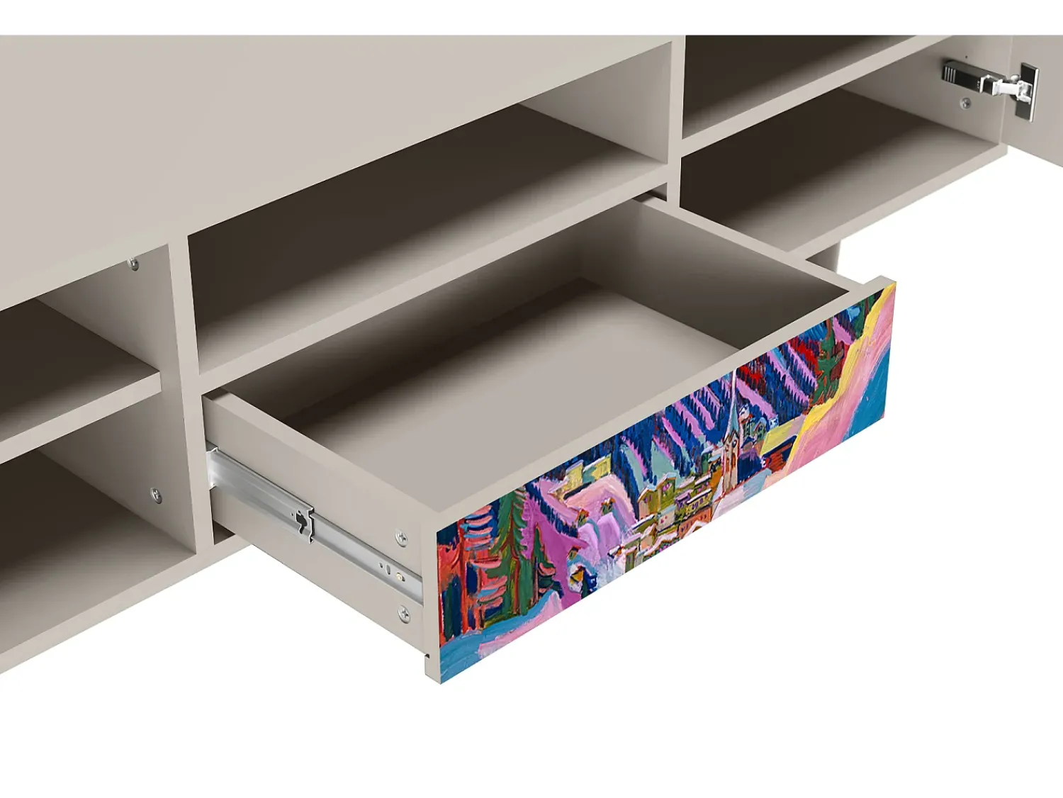 Sale Mueble de TV - 170х59х41 cm - T6 - Davos Winter, Areia Bege