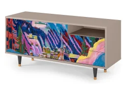 Móvel De Tv* Mueble de TV - 125х56х41 cm - T7 - Davos Winter, Latte Bege