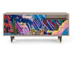 Móvel De Tv* Mueble de TV - 125х56х41 cm - T7 - Davos Winter, Latte Bege